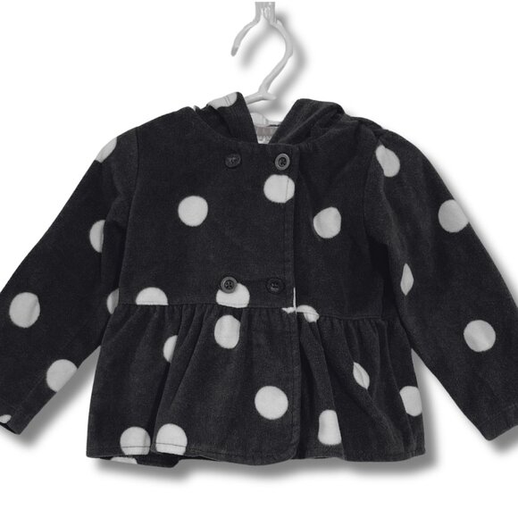 CARTER'S Toddlers' dark grey and white hooded jacket w/ animal ears ~ 18M - 24M - Picture 1 of 12